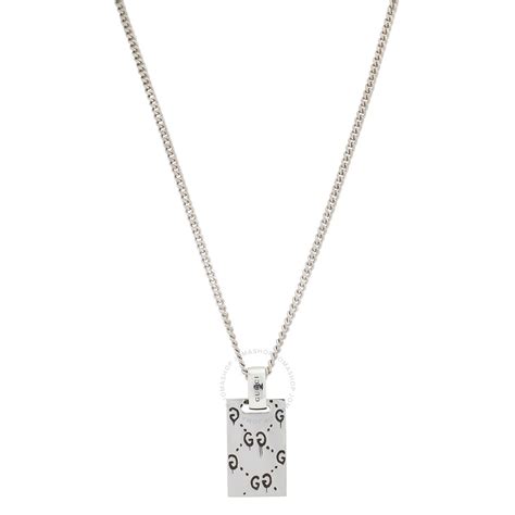 gucci ghost motif pendant necklace|gucci ghost necklace in silver.